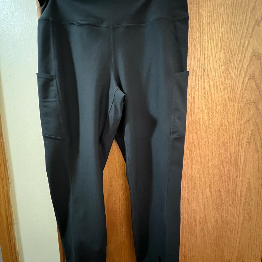L.L. Bean Black Leggings with Logo